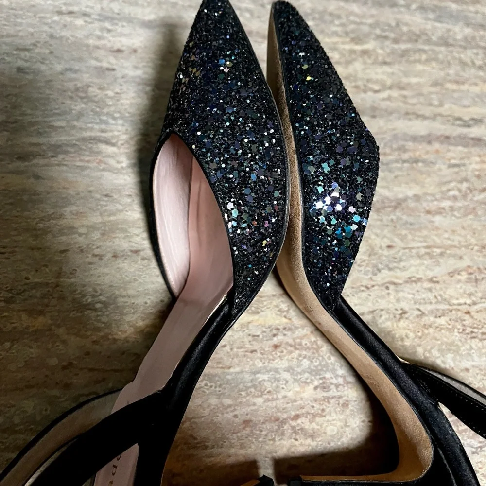 Kate Spade Black Glitter Heels - Picture 12 of 16